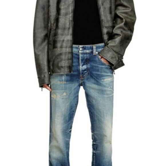 DIESEL MEN'S JEANS SAFADO REGULAR STRAIGHT SLIM 30x28.5 WASH 0073J DENIM - Picture 1 of 12